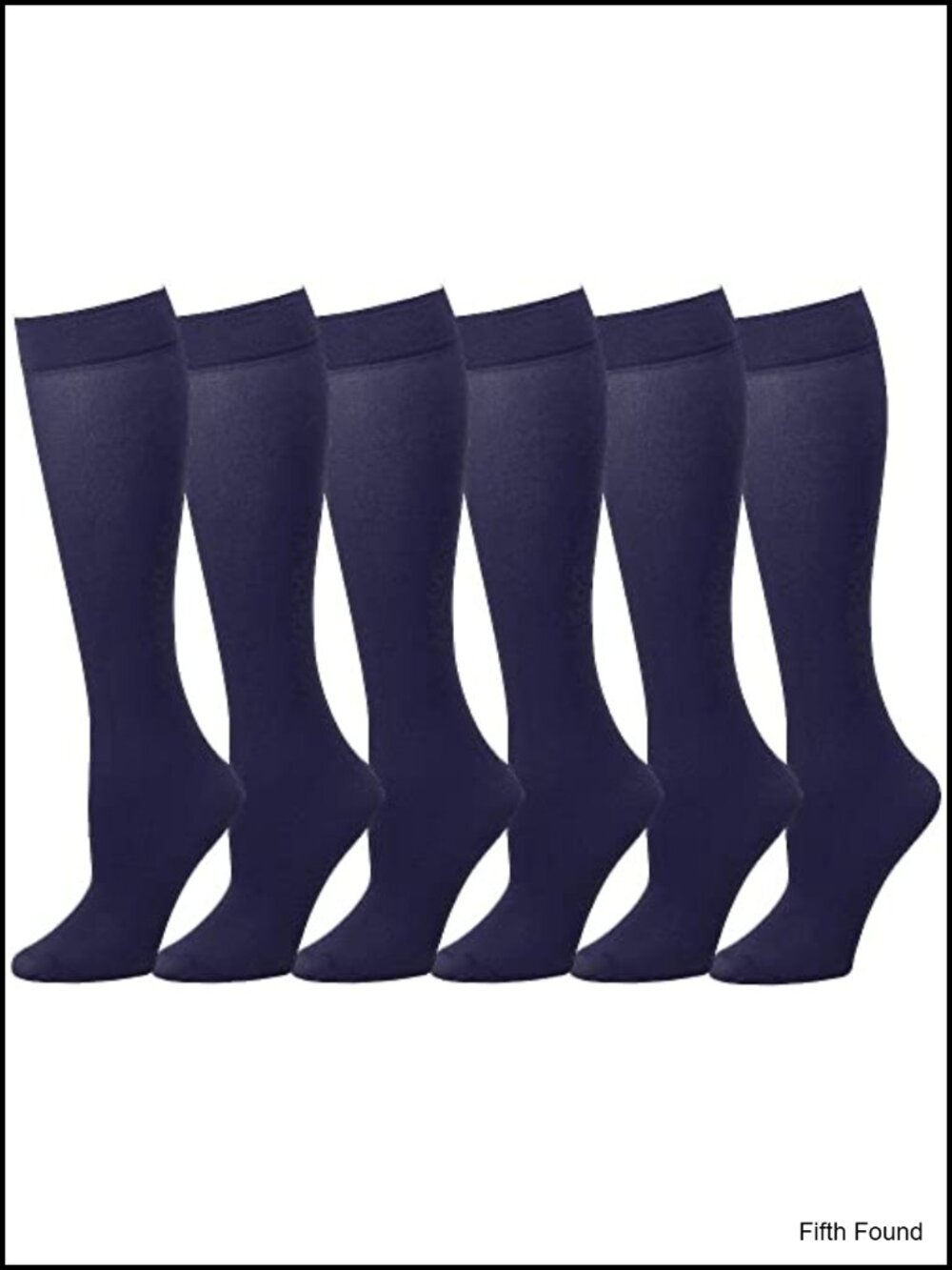 Women's Trouser Socks 6-Pack Comfort Band Stretchy Spandex Knee High